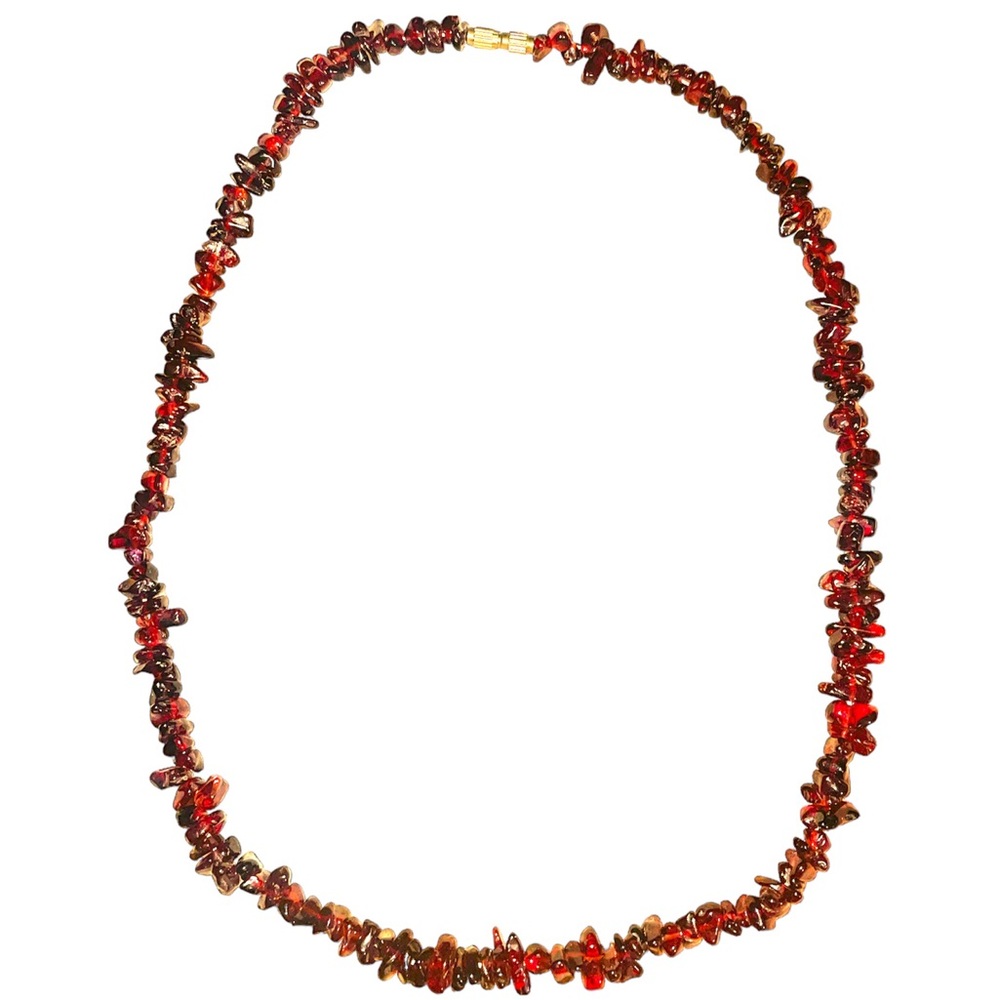 Authentic red garnet beaded necklace